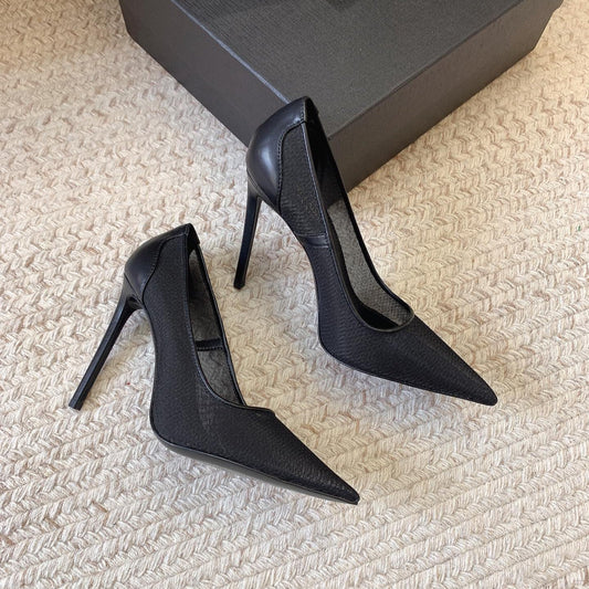 NORMA PUMPS IN BLACK MESH - 34