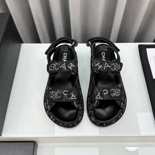 dad sandals black denim mules - 35