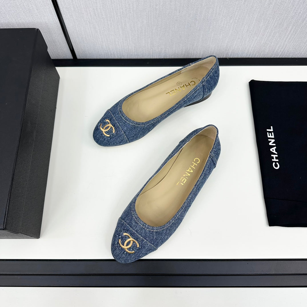 cc ballet flat blue denim 166815 - 35