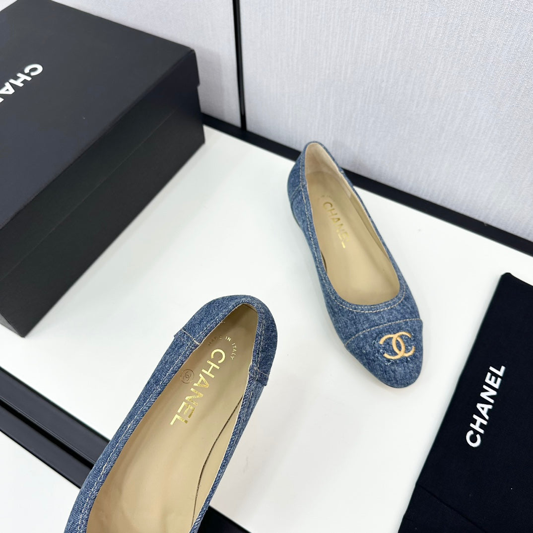 cc ballet flat blue denim 166815 - 35