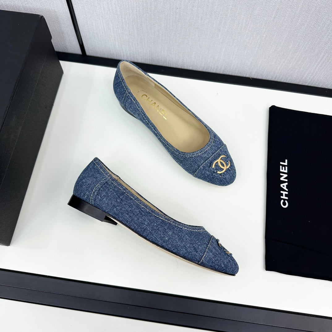 cc ballet flat blue denim 166815 - 35