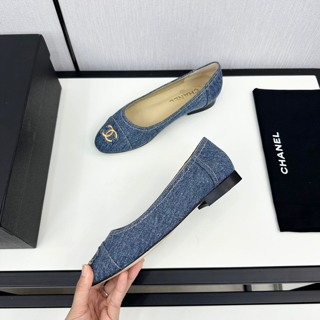cc ballet flat blue denim 166815 - 35