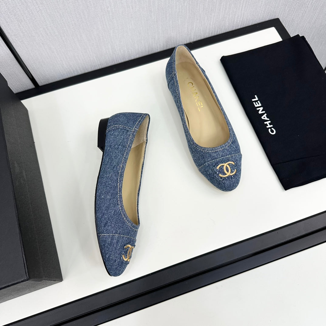 cc ballet flat blue denim 166815 - 35
