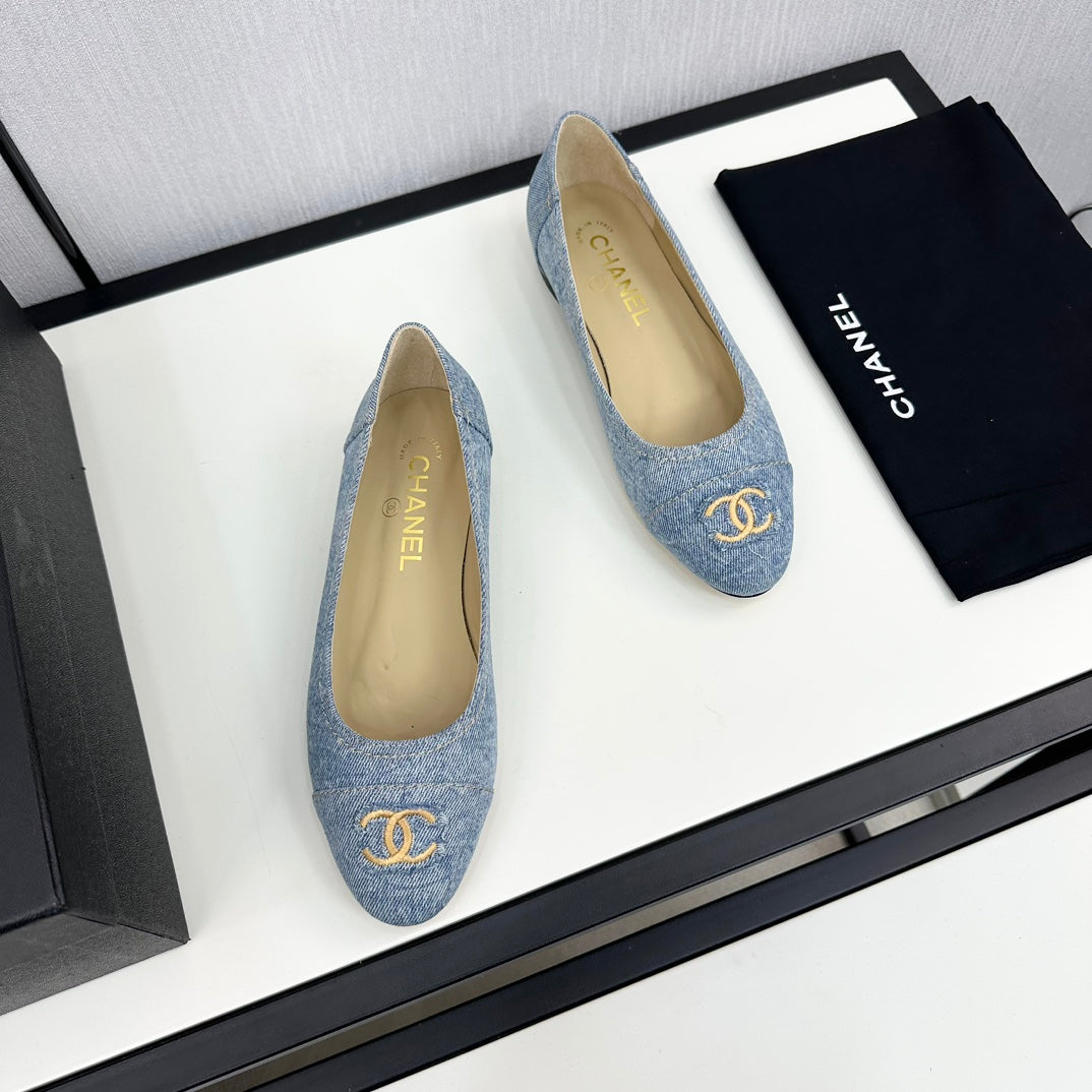 cc ballet flat light blue denim 166814 - 35