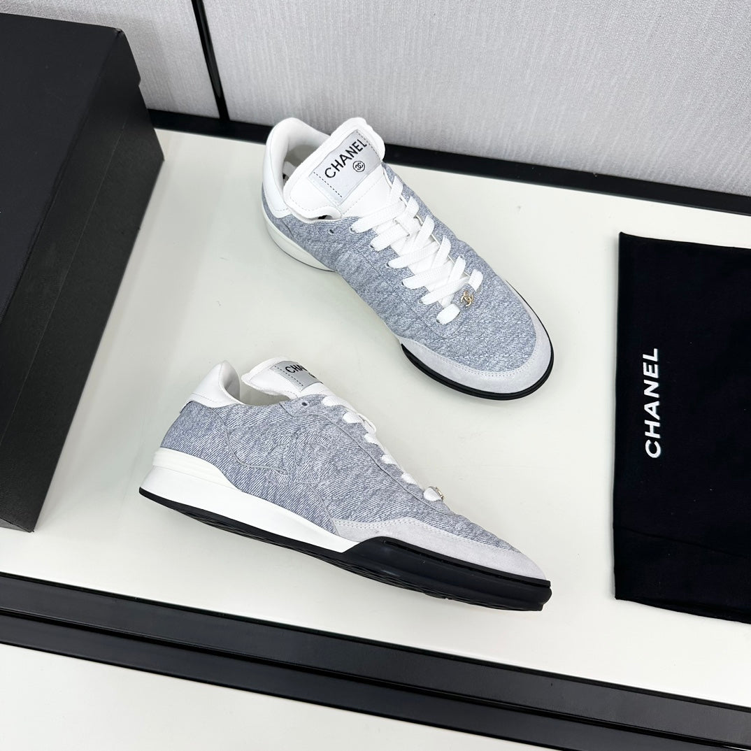 SPORTS SHOES IN GREY FABRIC - 35
