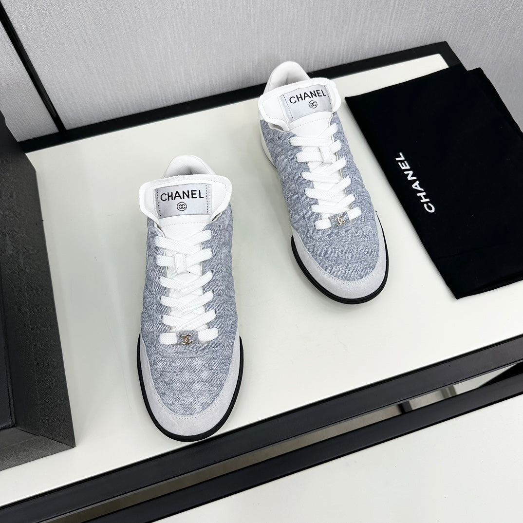 SPORTS SHOES IN GREY FABRIC - 35