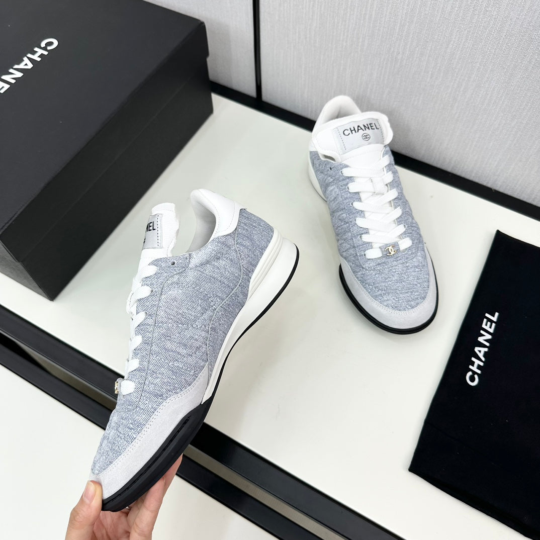 SPORTS SHOES IN GREY FABRIC - 35