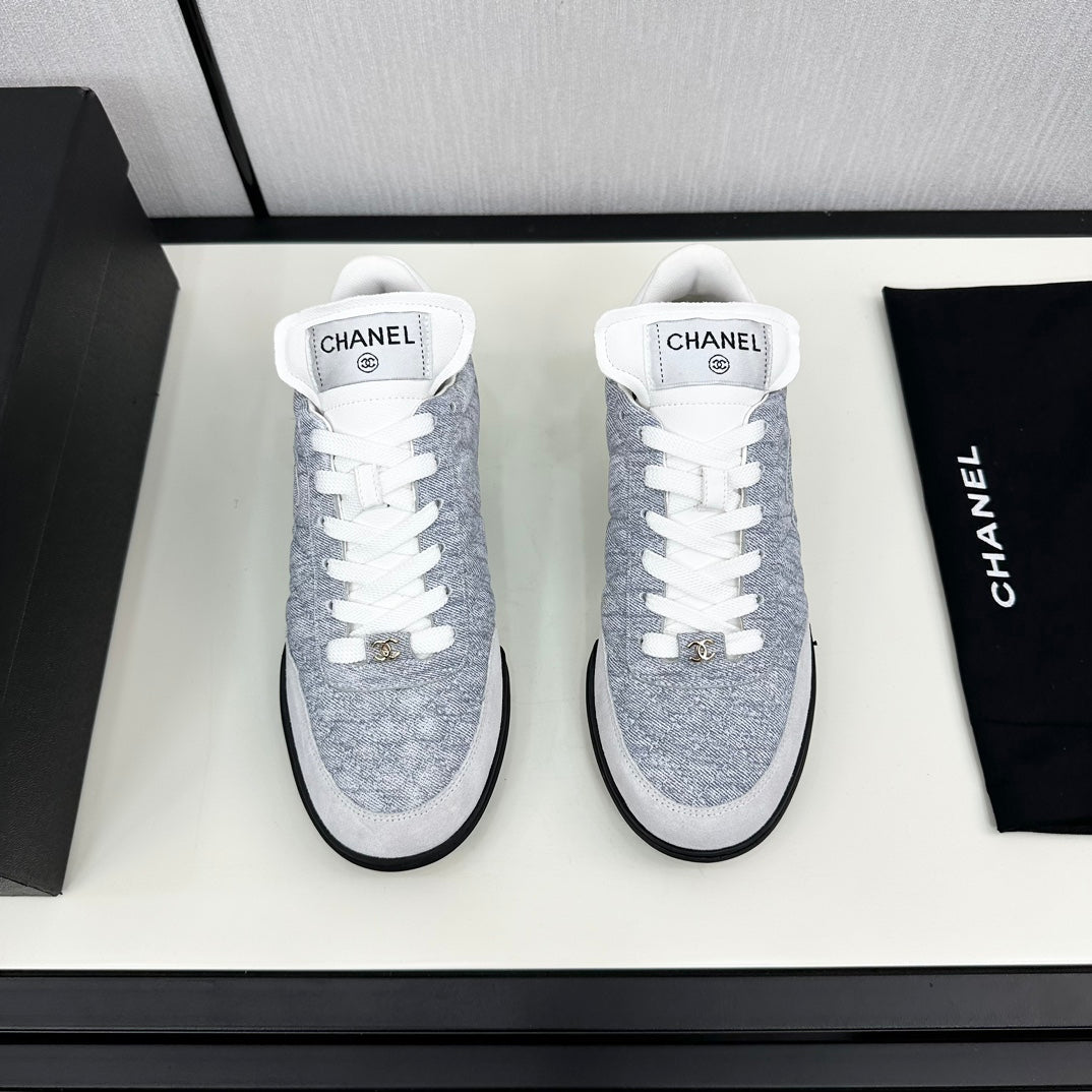 SPORTS SHOES IN GREY FABRIC - 35