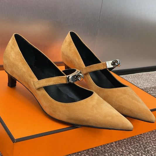 KIARA 40 MM PUMP IN BRONZE BROWN SUEDE - 35