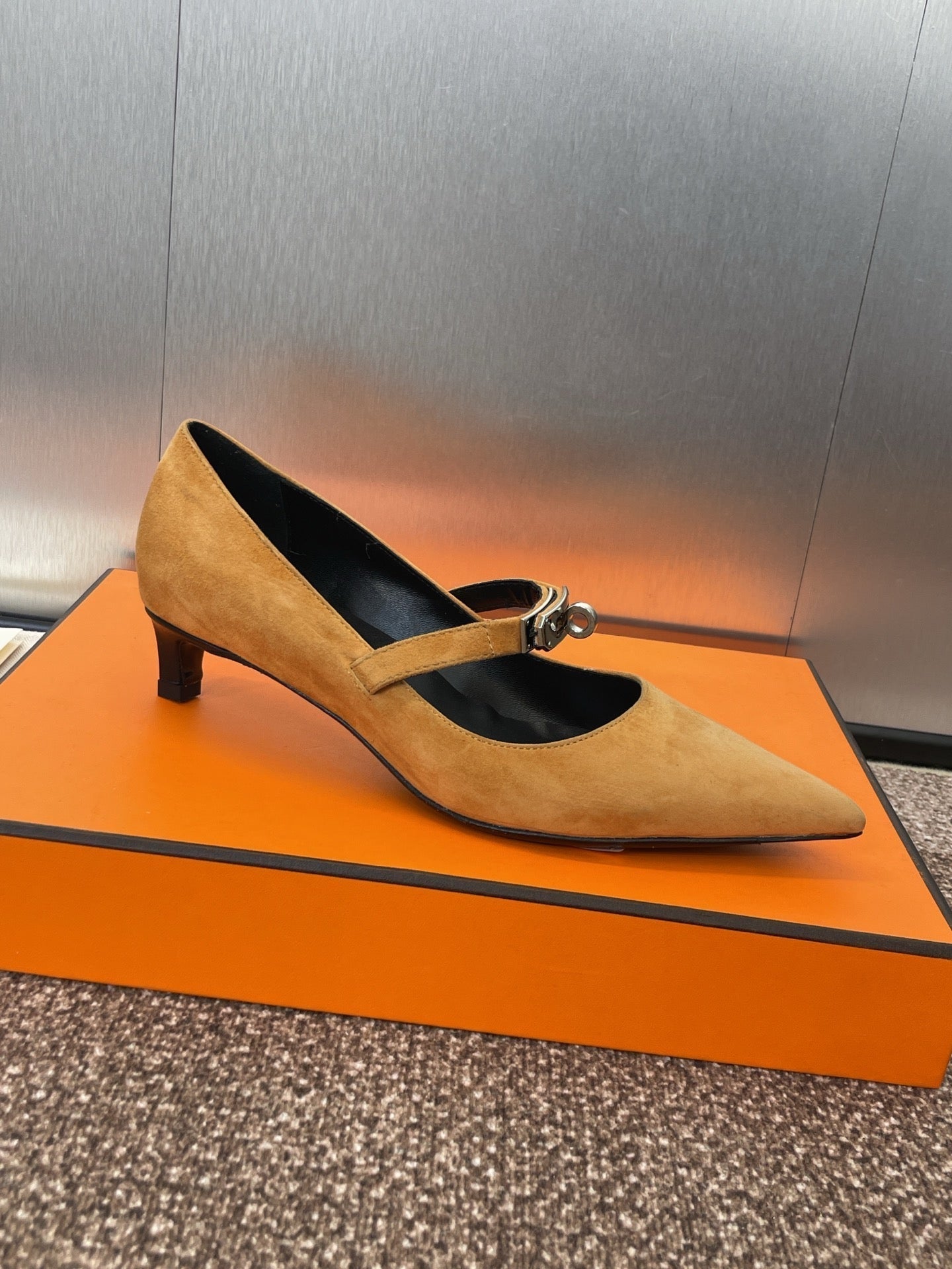 KIARA 40 MM PUMP IN BRONZE BROWN SUEDE - 35