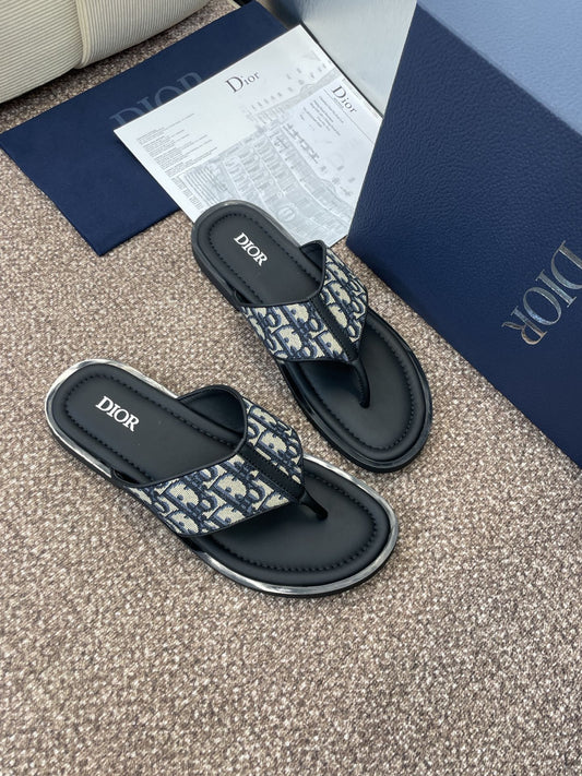 DIOR 25S БОСОНІЖКИ-СТРІНГИ ALIAS З БЕЖЕВО-ЧОРНОЇ ТЕЛЯЧОЇ ШКІРИ ТА ПОЛОТНА - 39