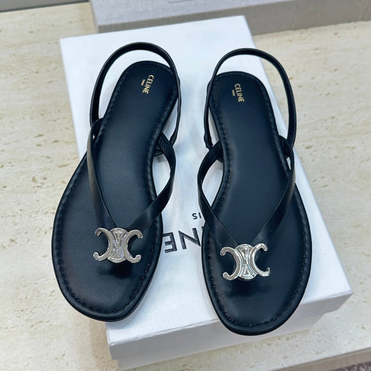 БОСОНІЖКИ-СЛІНГИ CELINE 26S З ЧОРНОЇ ТЕЛЯЧОЇ ШКІРИ