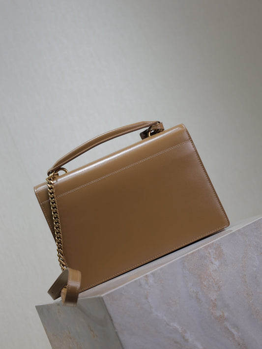 YSL 25S SUNSET MM 25 IN FOX CALFSKIN GOLD HARDWRE
