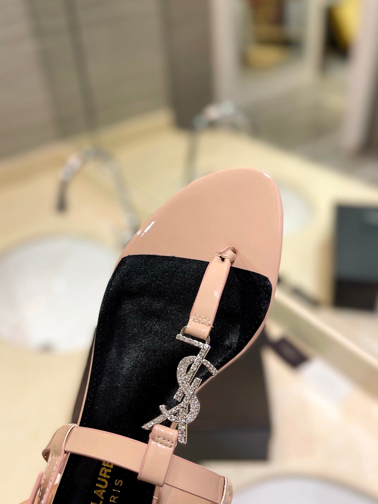 SL CASSANDRA SANDALS TAN POLISHED CALFSKIN - 35