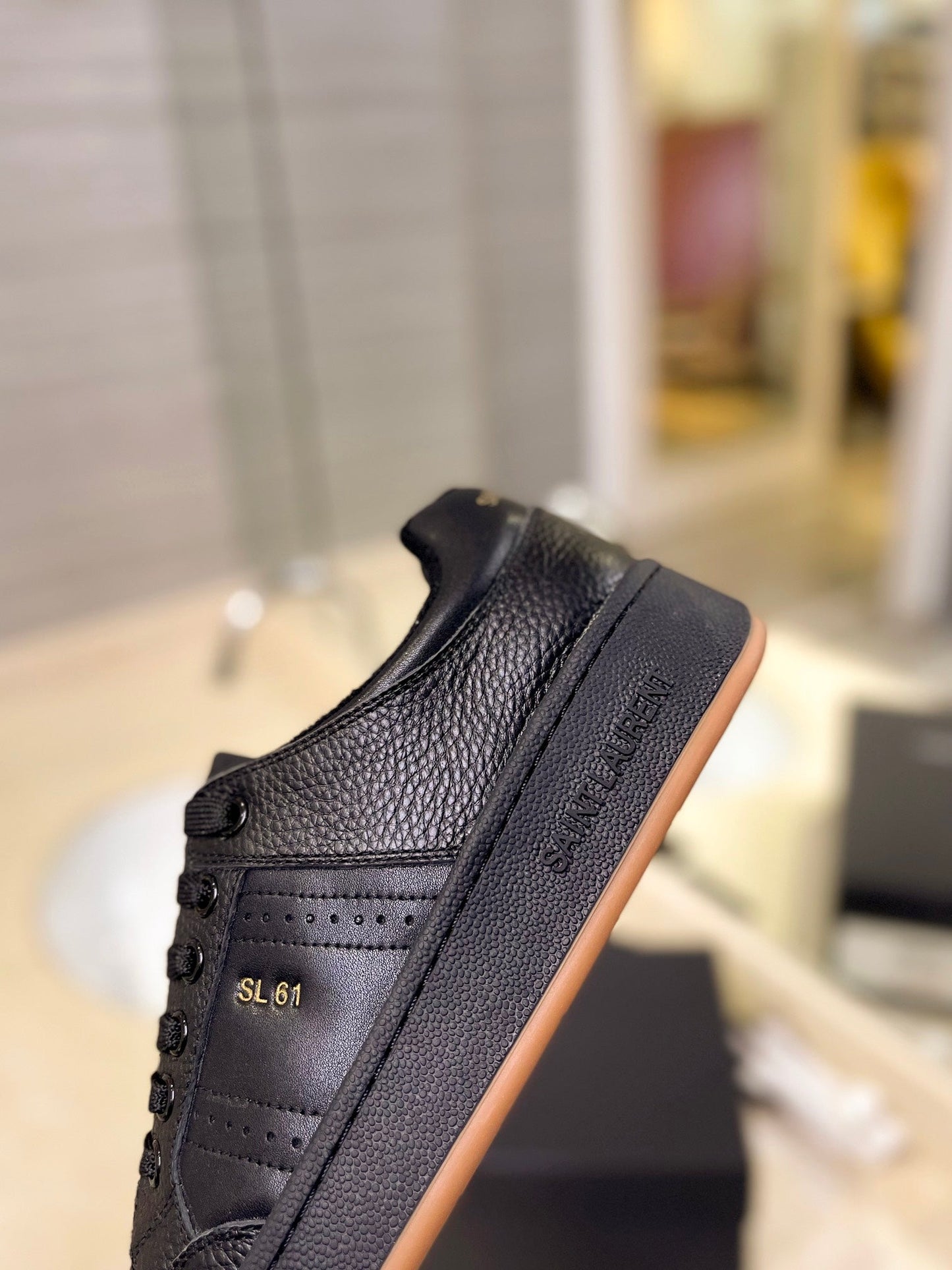 SL SL/61 SNEAKERS BLACK PERFORATED CALFSKIN - 35