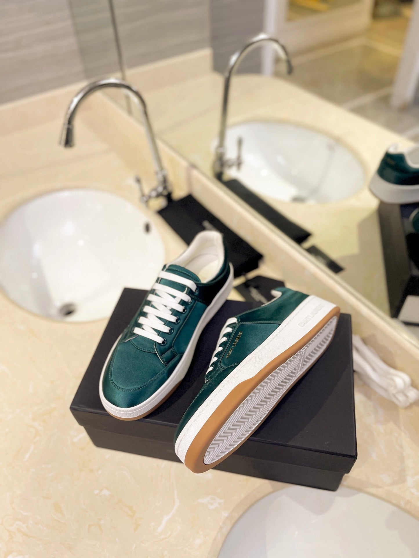 SL SL/61 SNEAKERS CASTLETON GRREN SATIN - 35