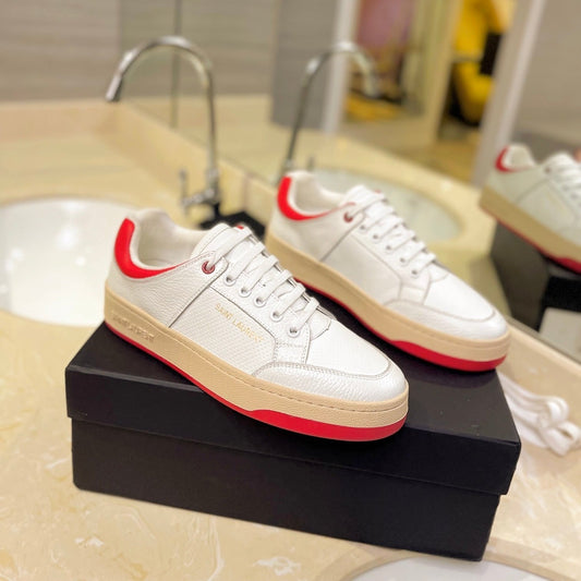 SL SL/61 SNEAKERS WHITE AND RED CALFSKIN - 35