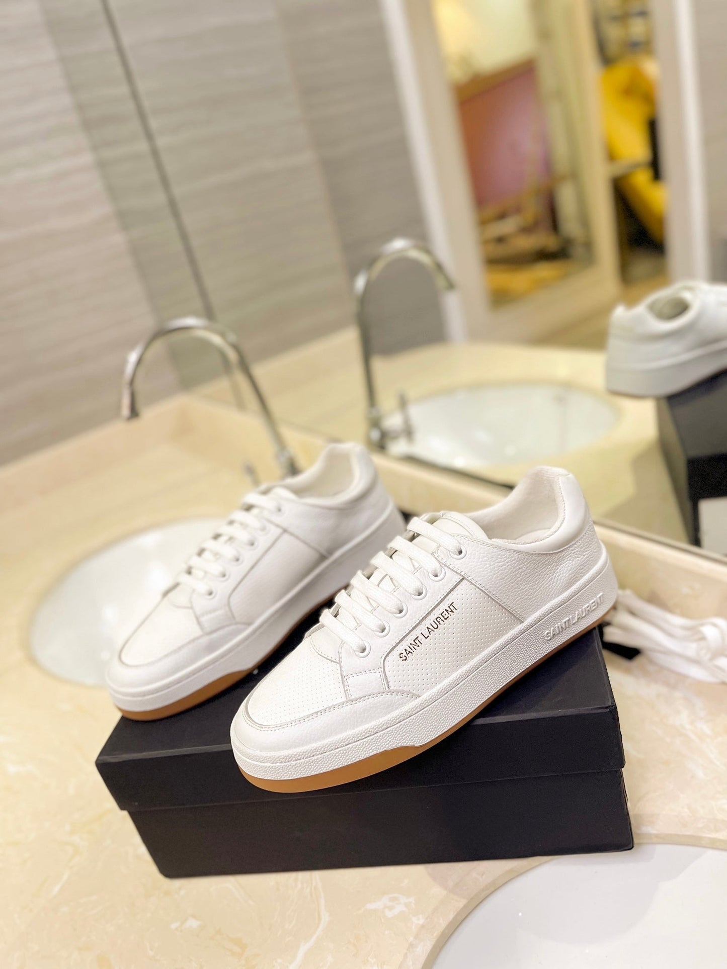 SL SL/61 SNEAKERS WHITE CALFSKIN - 35