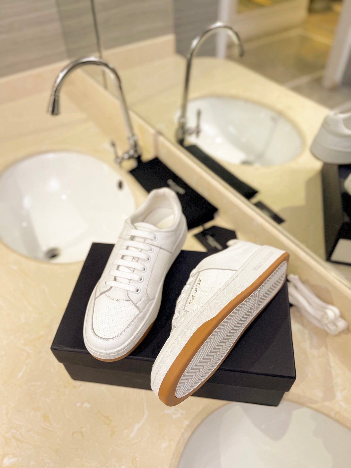 SL SL/61 SNEAKERS WHITE CALFSKIN - 35