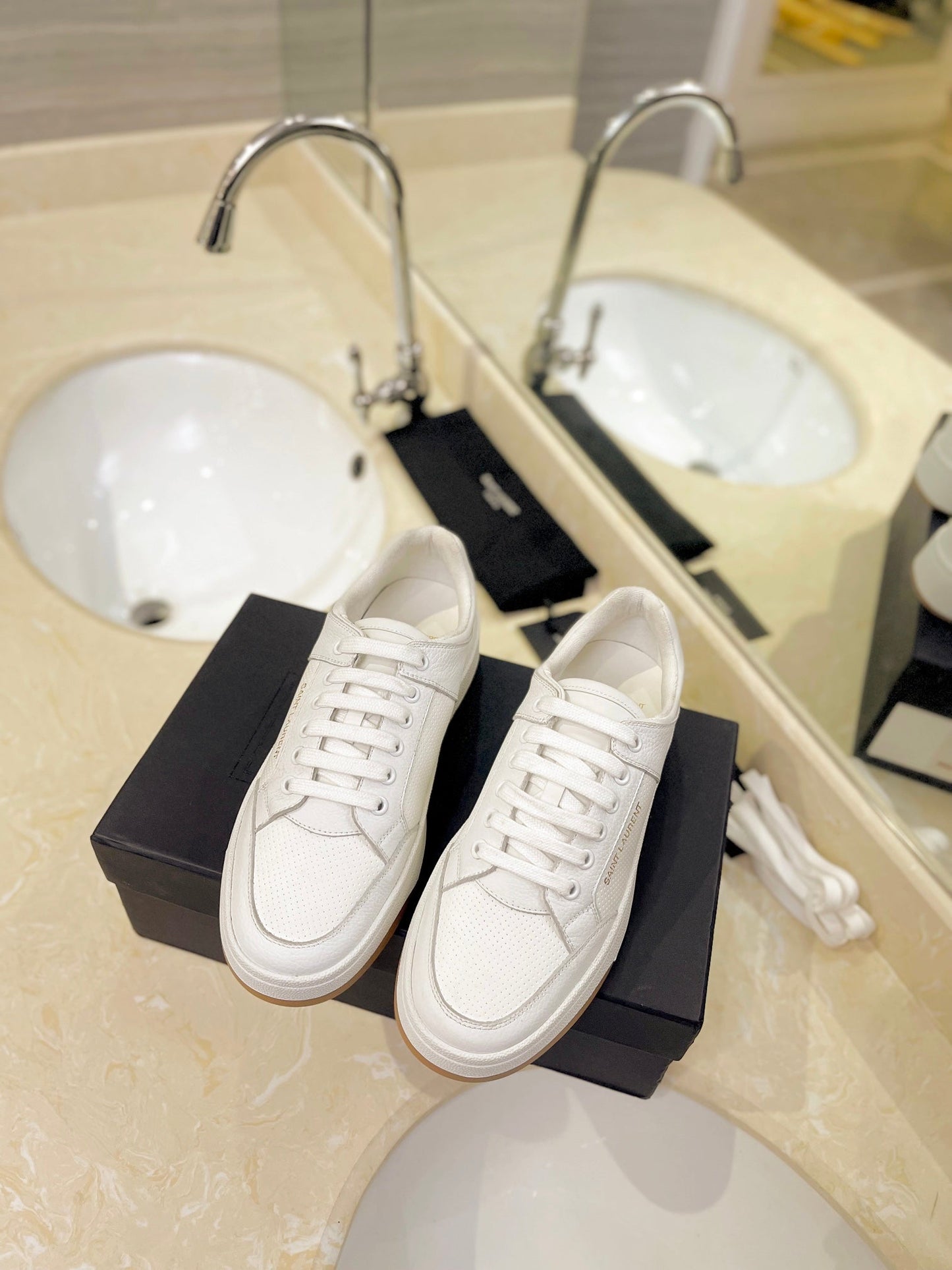 SL SL/61 SNEAKERS WHITE CALFSKIN - 35