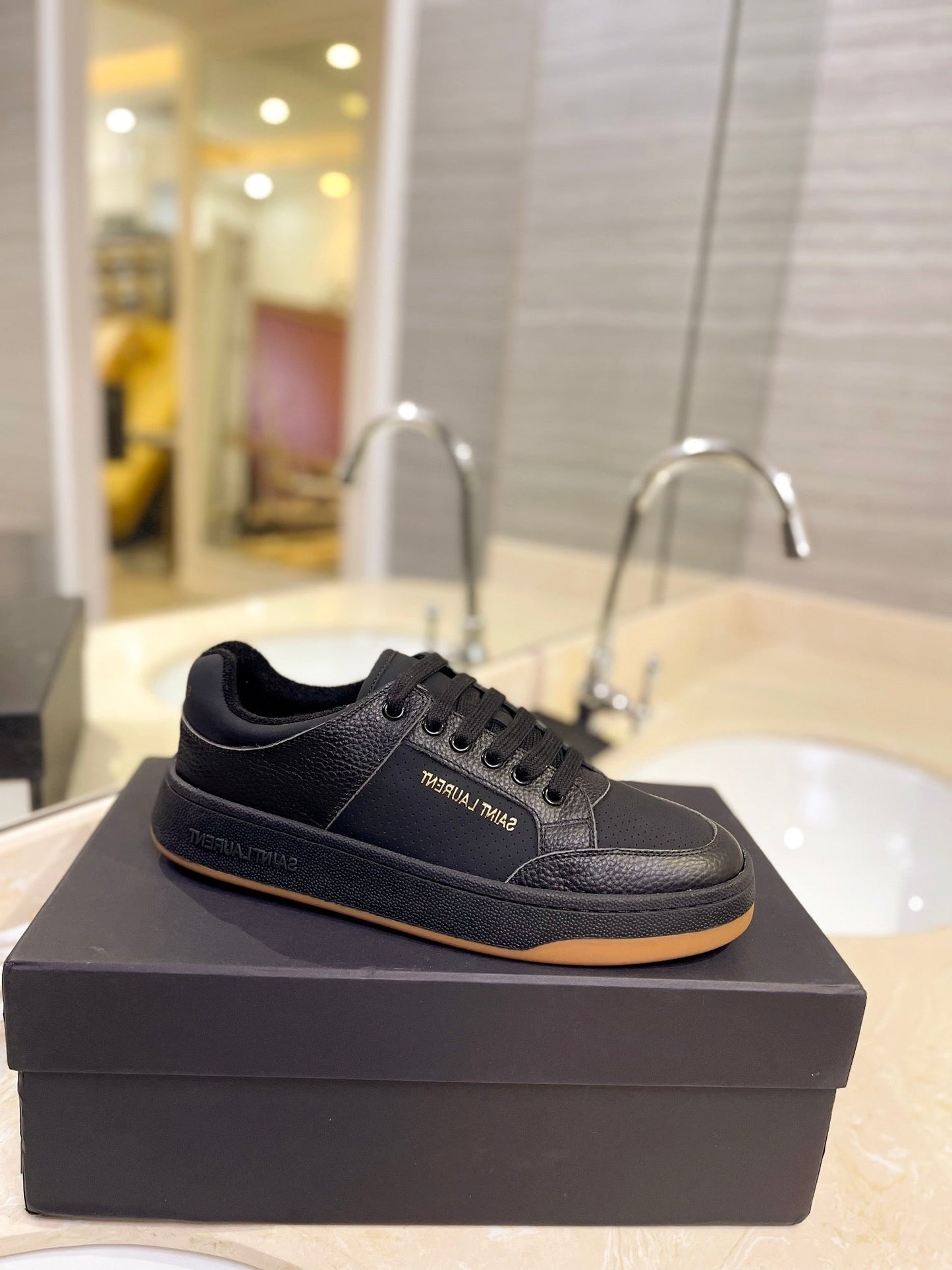SL SL/61 SNEAKERS BLACK CALFSKIN - 35