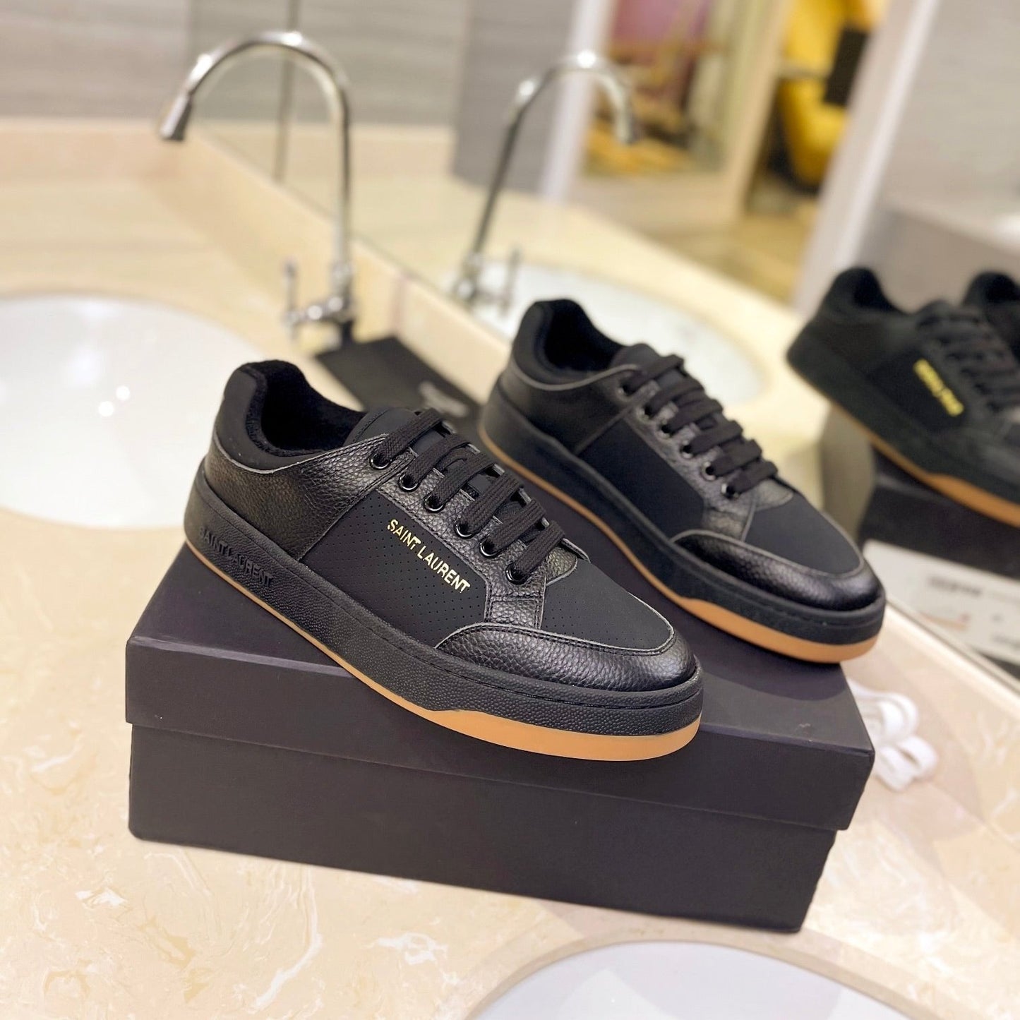 SL SL/61 SNEAKERS BLACK CALFSKIN - 35