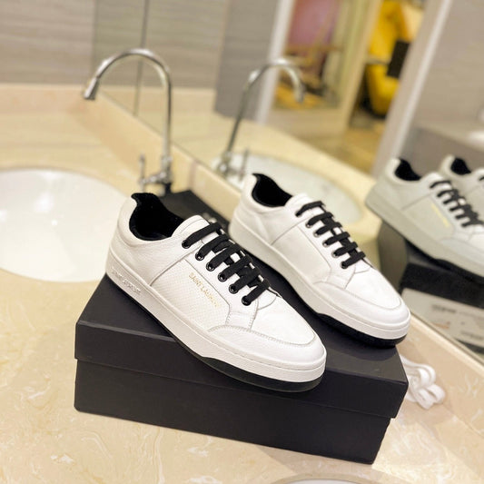 SL SL/61 SNEAKERS WHITE-BLACK LACES CALFSKIN - 35