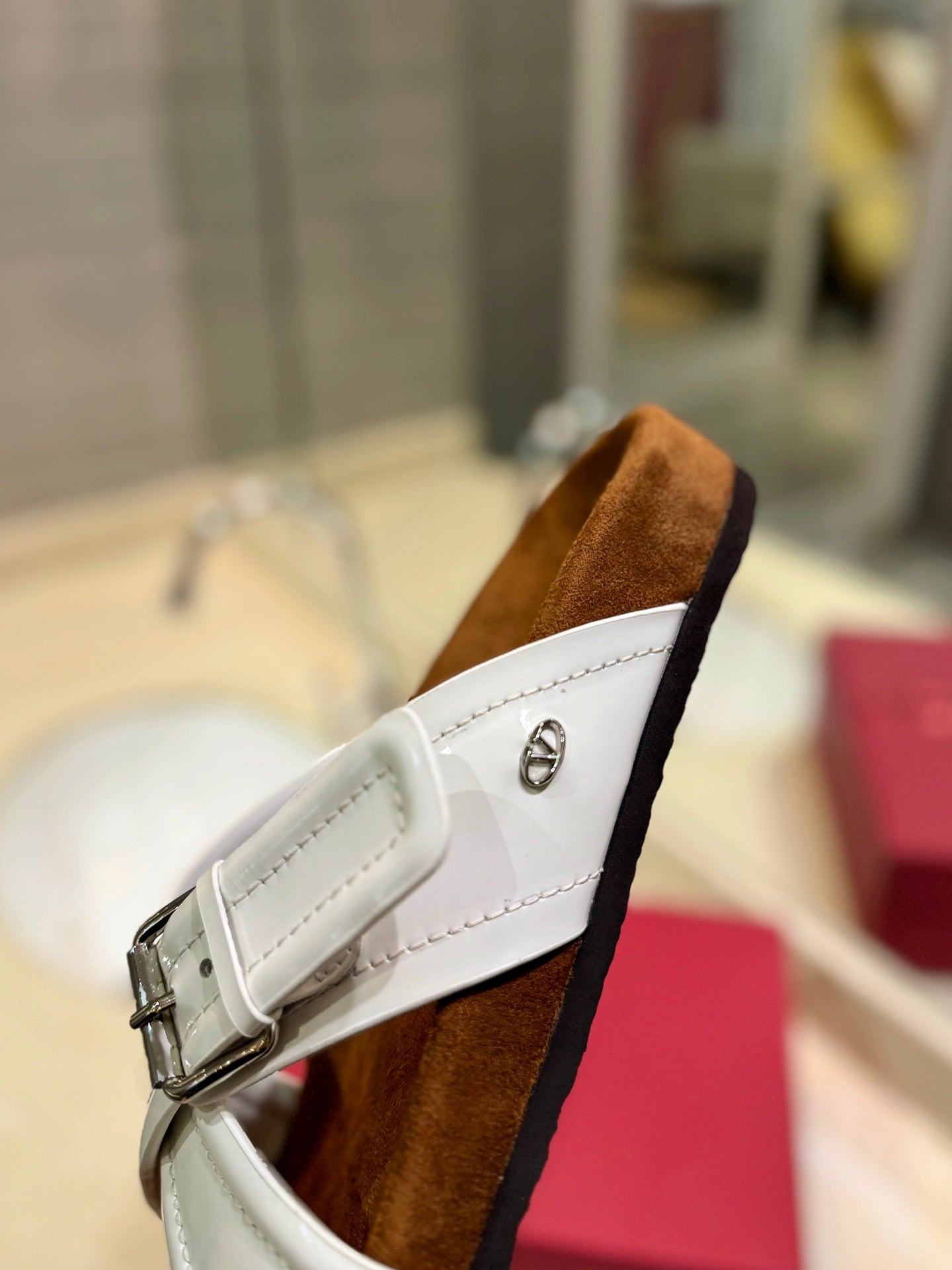 CROSSOVER - STRAP WHITE CALFSKIN SLIDE - 35