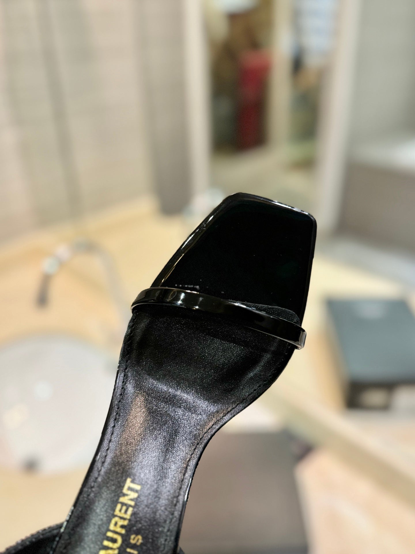SL OPYUM SANDALS 80 BLACK CALFSKIN - 35