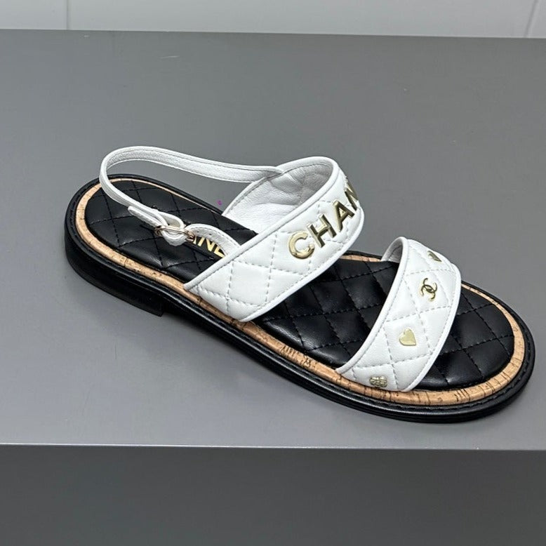 Dad sandals white calf leather - 35