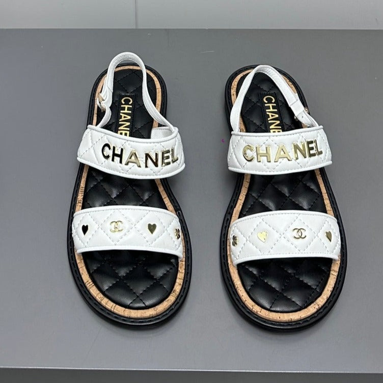 Dad sandals white calf leather - 35