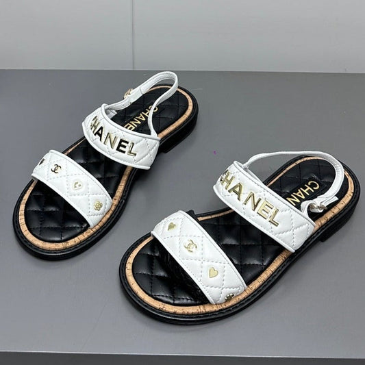 Dad sandals white calf leather - 35