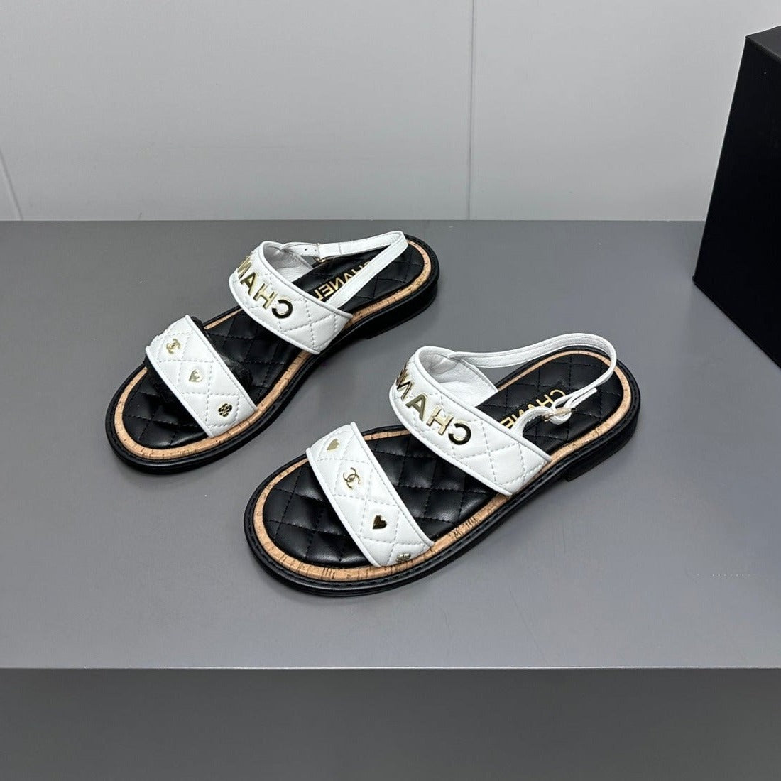 Dad sandals white calf leather - 35