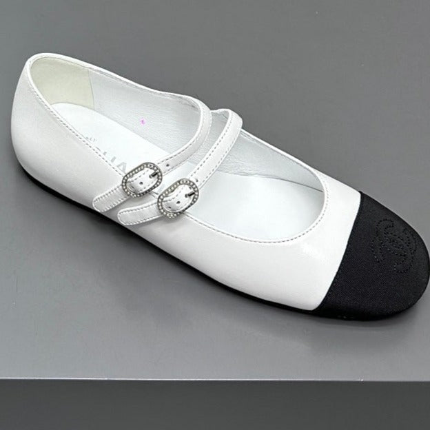 CC pearl Mary Jane flat shoes white - 35