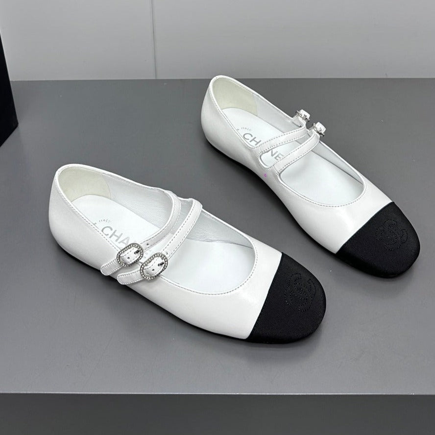 CC pearl Mary Jane flat shoes white - 35