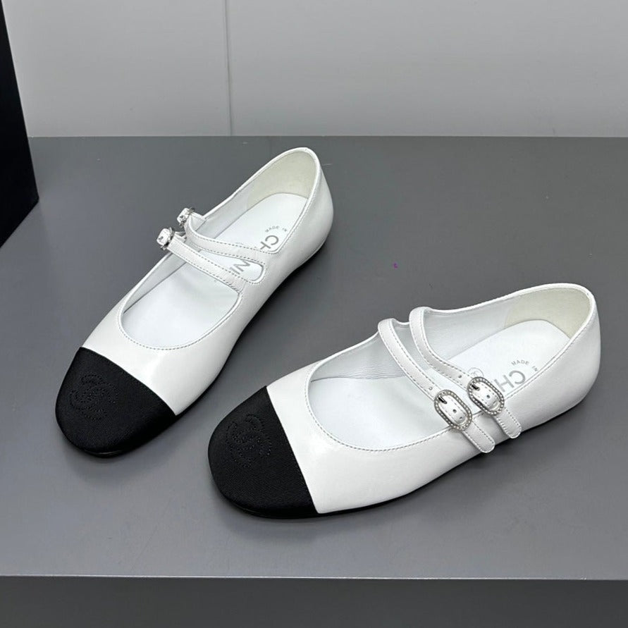CC pearl Mary Jane flat shoes white - 35