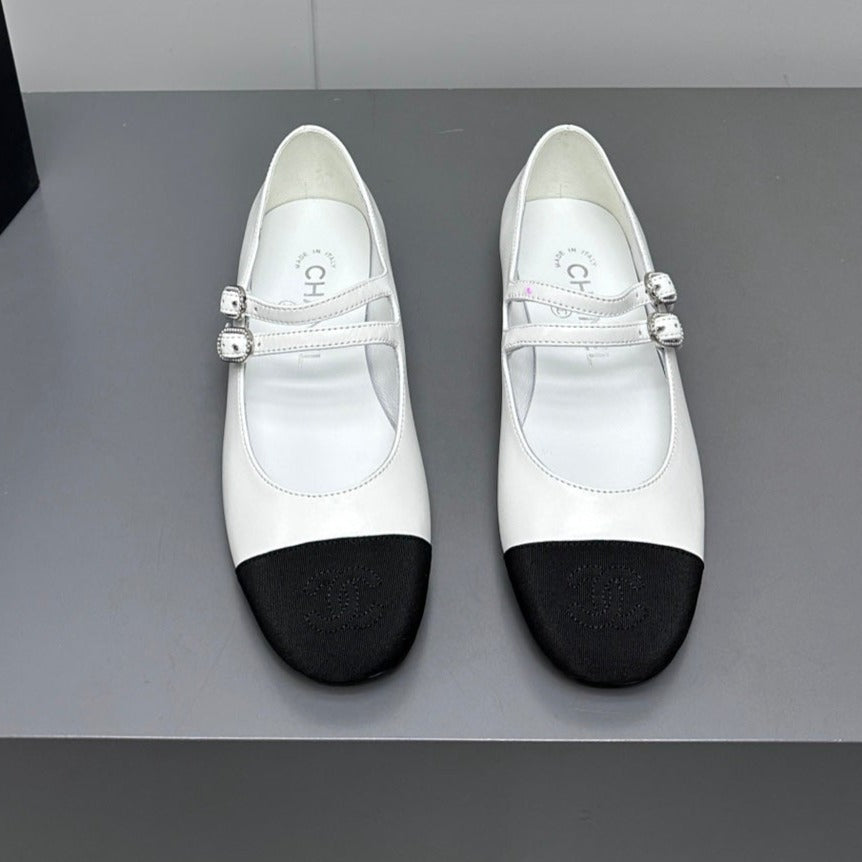 CC pearl Mary Jane flat shoes white - 35