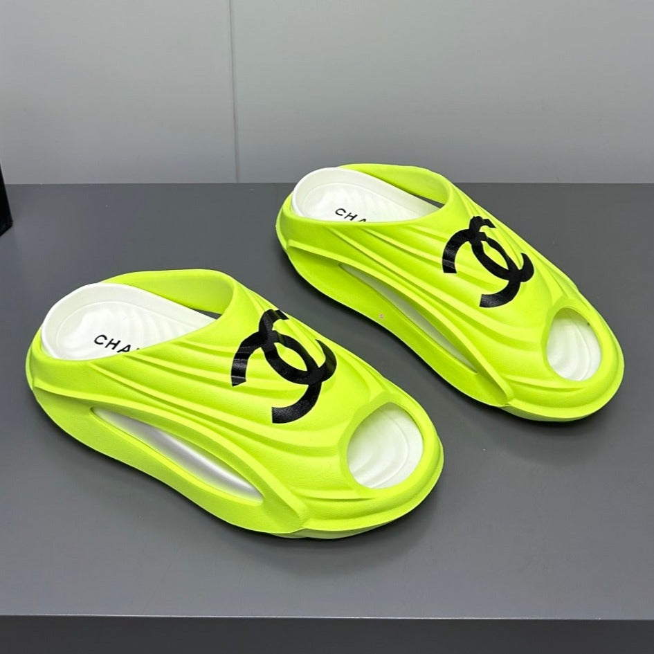 New Double C Foam Lightweight Slippers Boat Lemon Yelllow - 35