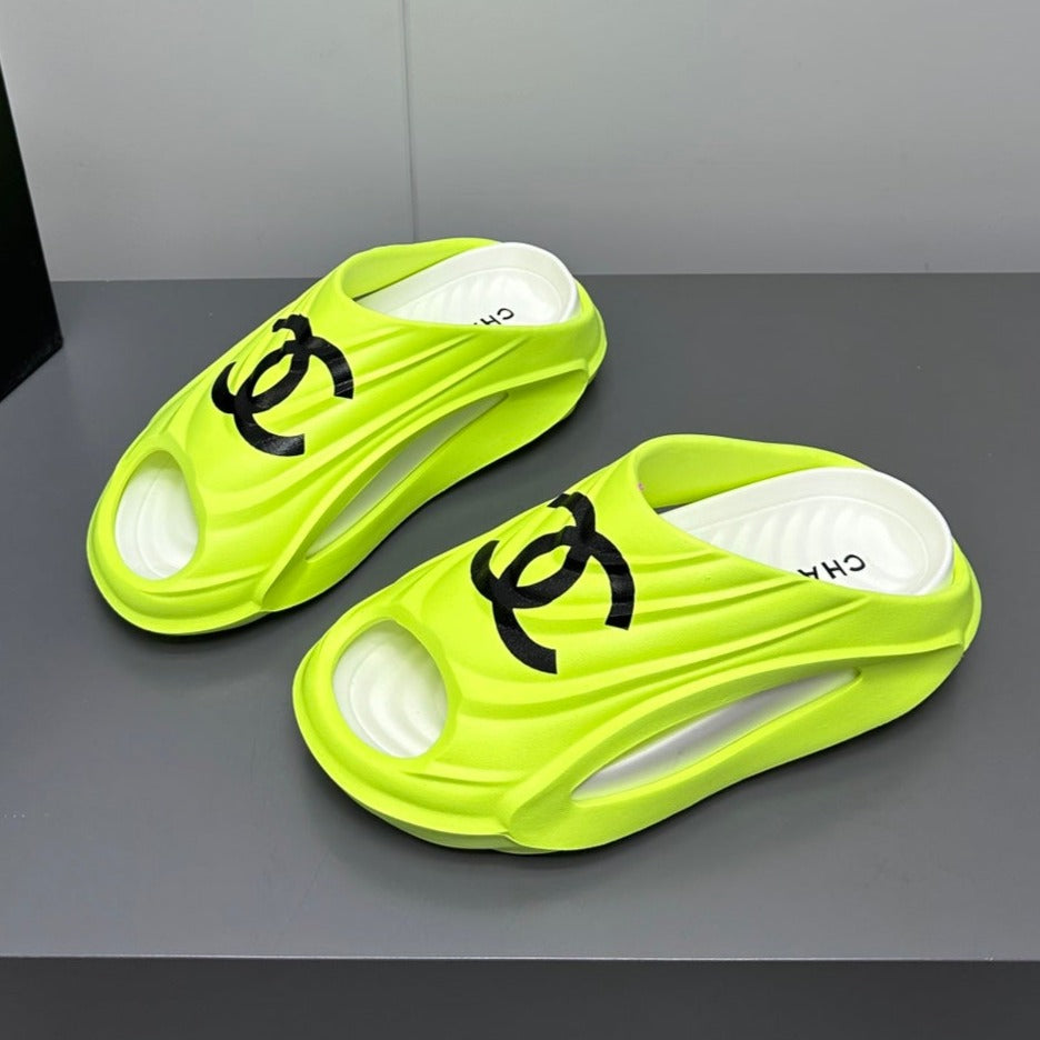 New Double C Foam Lightweight Slippers Boat Lemon Yelllow - 35