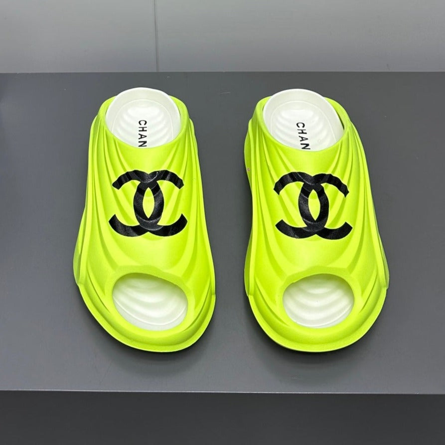 New Double C Foam Lightweight Slippers Boat Lemon Yelllow - 35