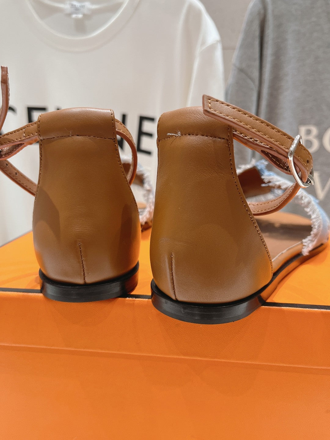 SANTORINI SANDAL BLEU CLAIR LAMBSKIN - 35