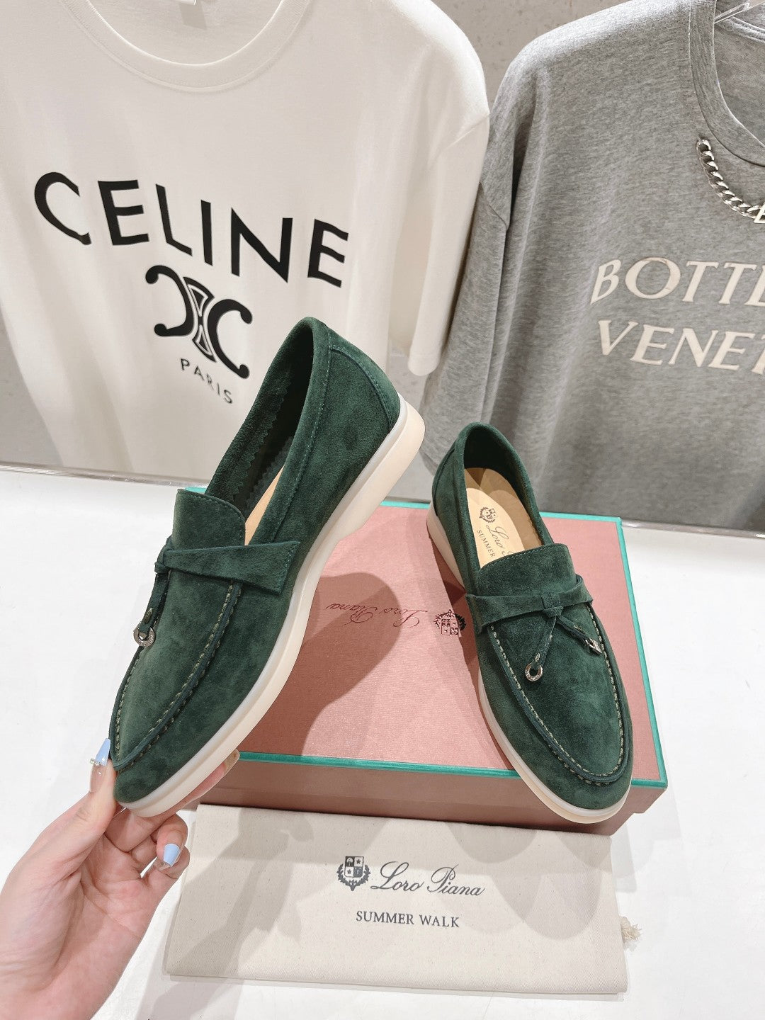 LP SUMMER CHARMS WALK LOAFERS HUNTER GREEN SUEDE - 35