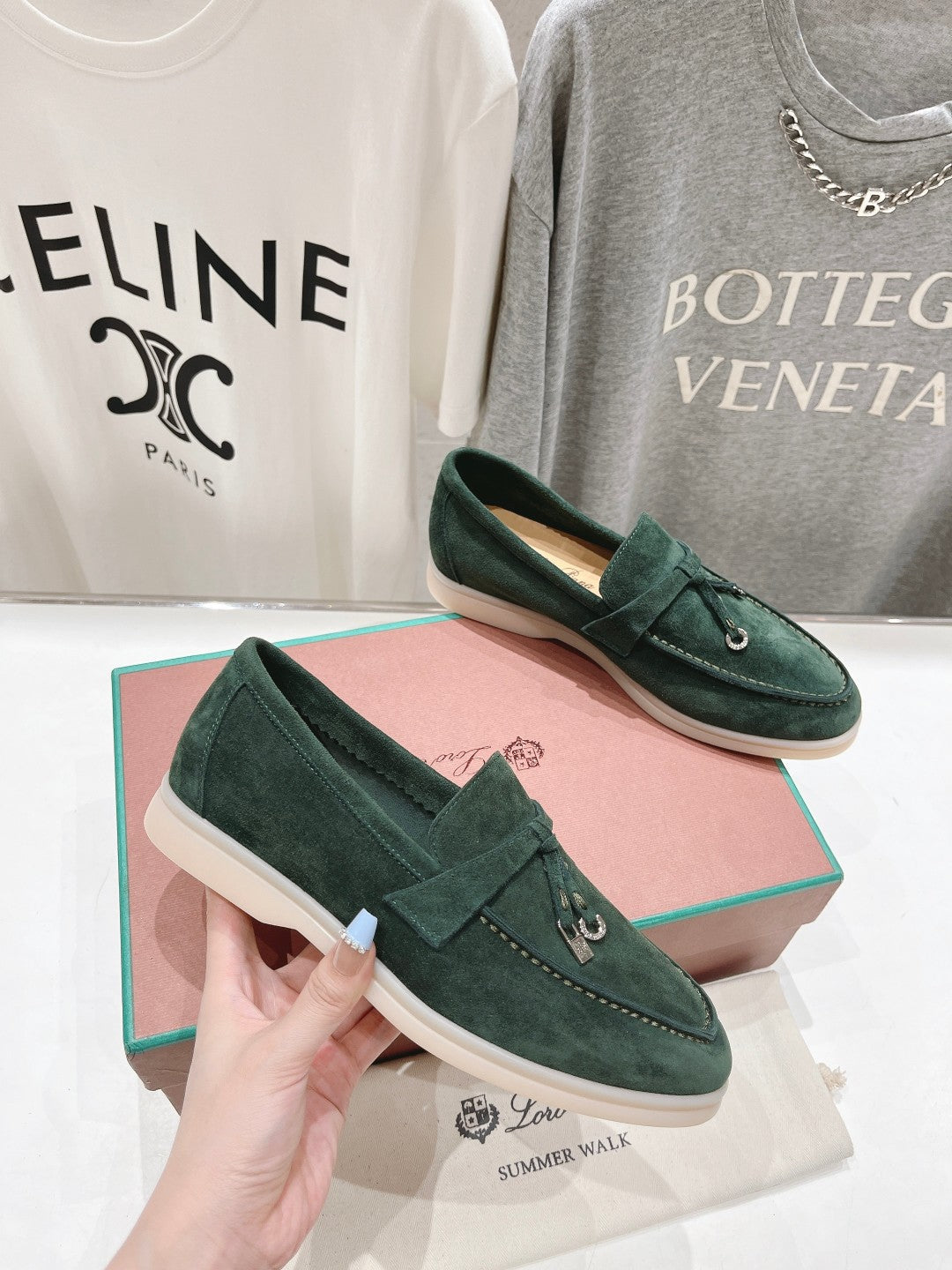 LP SUMMER CHARMS WALK LOAFERS HUNTER GREEN SUEDE - 35