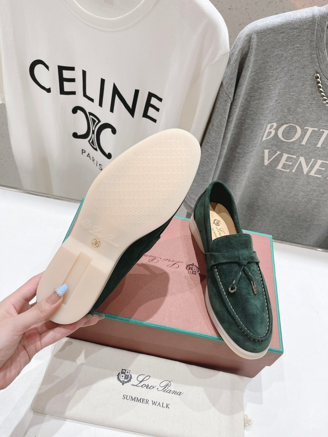 LP SUMMER CHARMS WALK LOAFERS HUNTER GREEN SUEDE - 35
