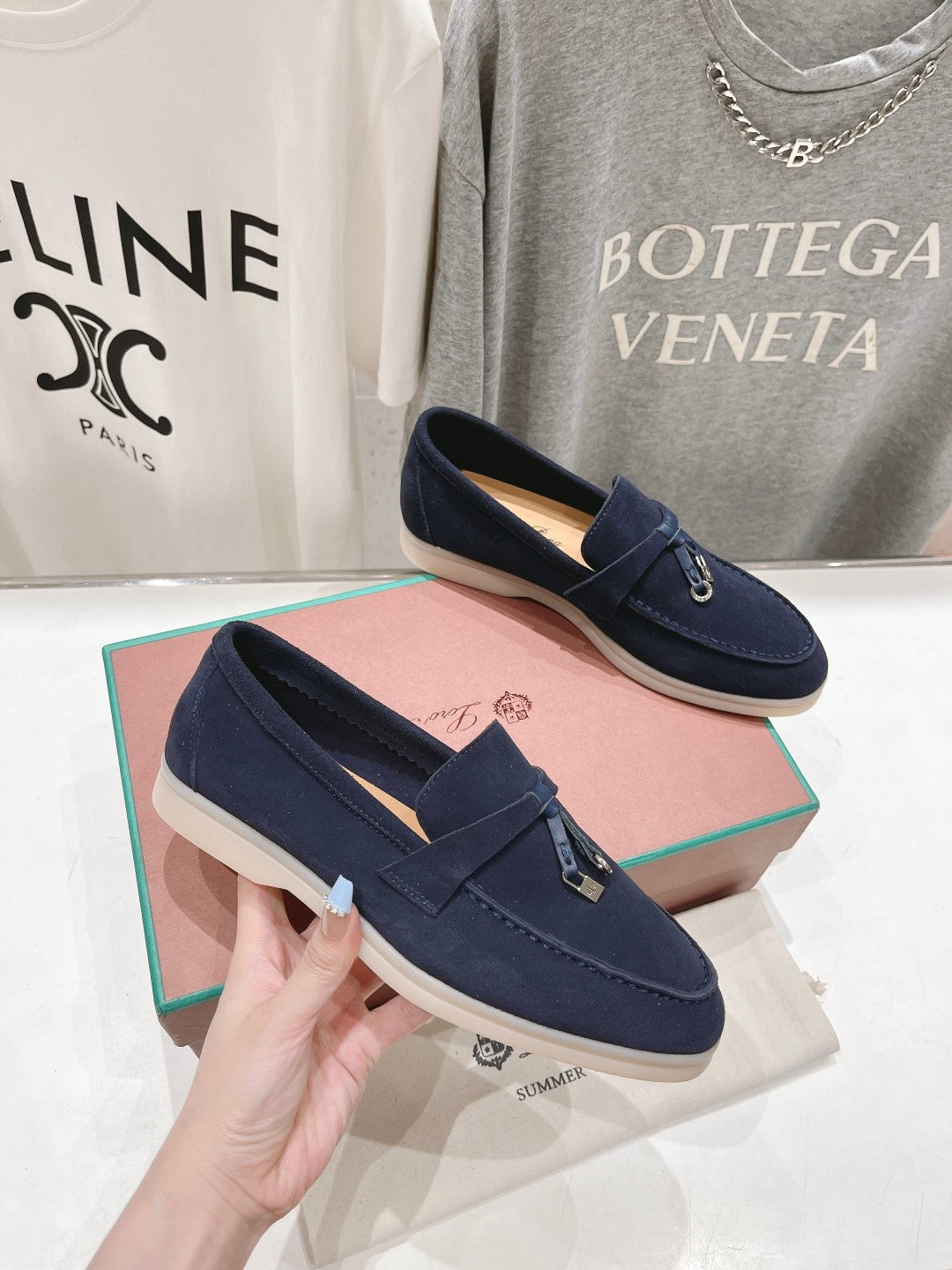 LP SUMMER CHARMS WALK LOAFERS DENIM SUEDE - 35