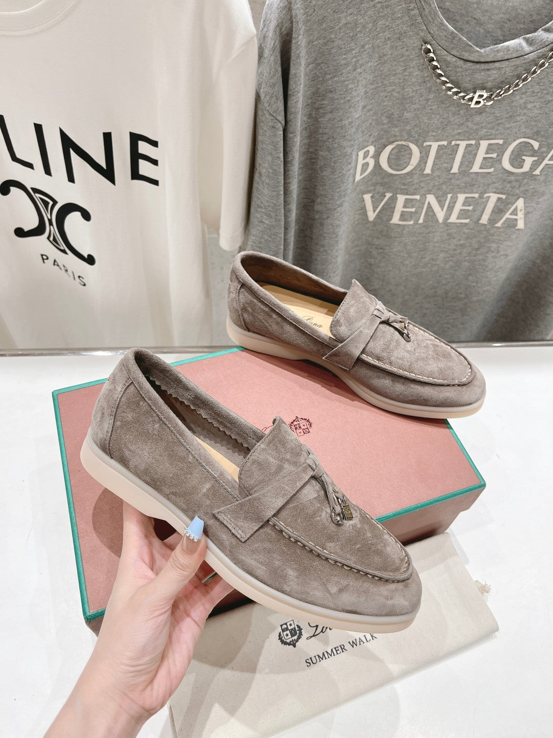 LP SUMMER CHARMS WALK LOAFERS GRAY SUEDE - 35