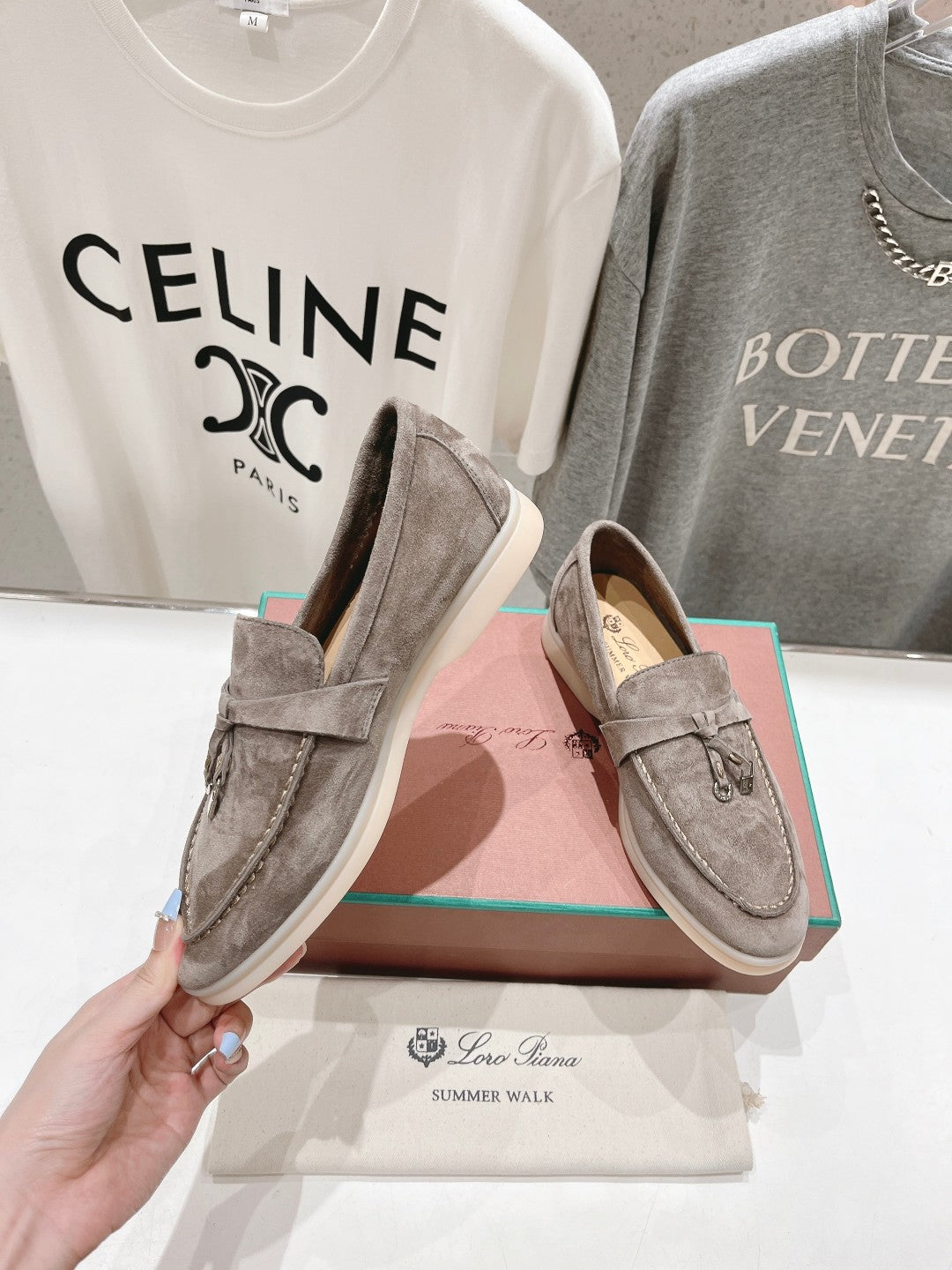 LP SUMMER CHARMS WALK LOAFERS GRAY SUEDE - 35