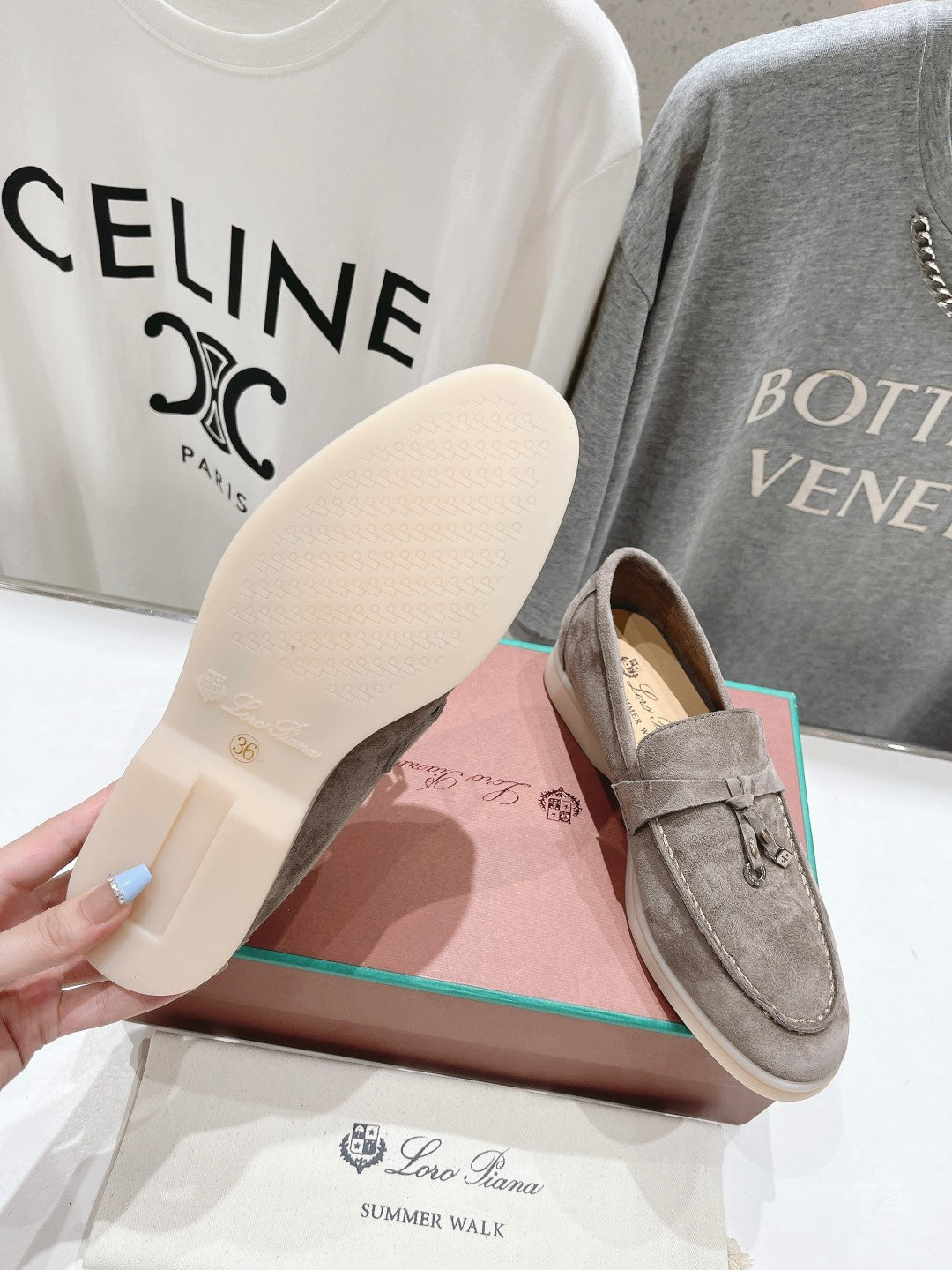 LP SUMMER CHARMS WALK LOAFERS GRAY SUEDE - 35