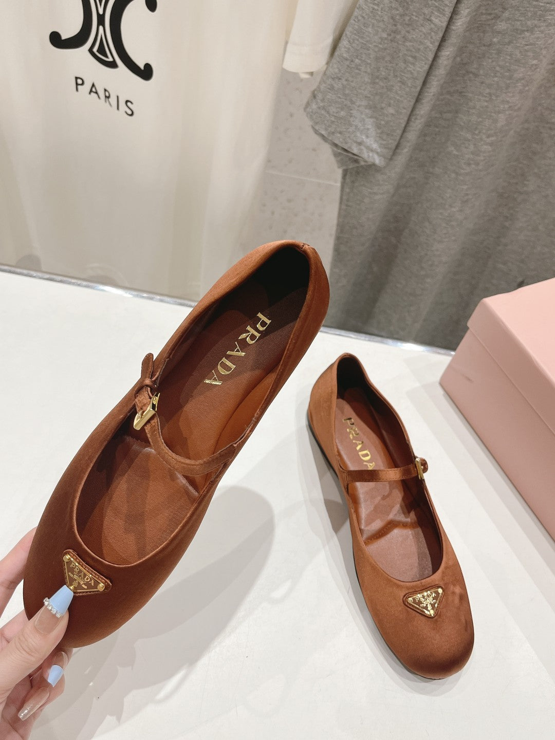 PRA SATIN BALLERINAS BROWN - 34