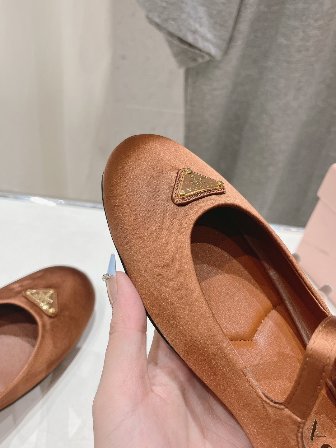 PRA SATIN BALLERINAS BROWN - 34